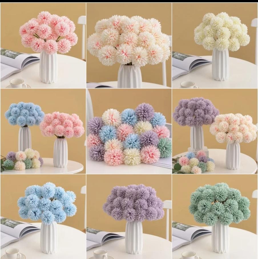 Artificial 6pc dandelion flowers