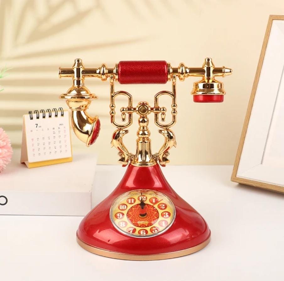 Retro telephone alarm clock