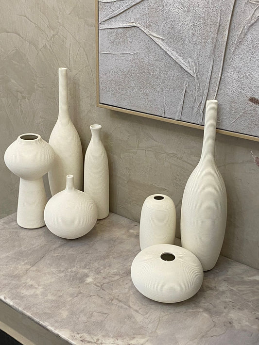 Modern ceramic vases in 4 in 1 and 3 in 1