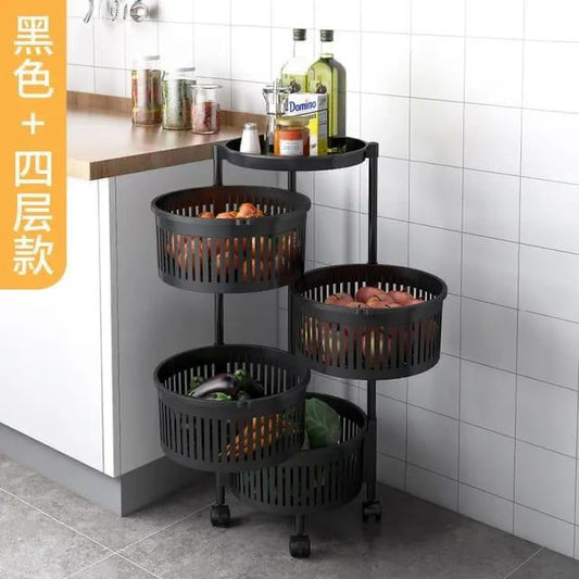 4 layer rotating fruit rack