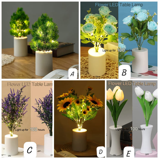 Flower led table lamp