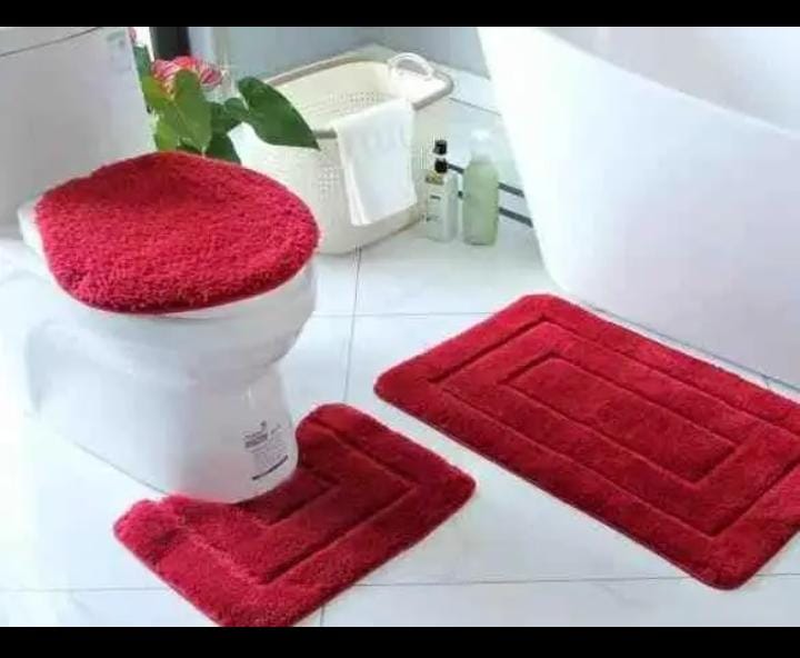 3pcs Flocking Toilet Set