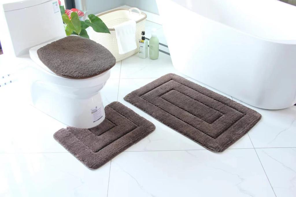 3pcs Flocking Toilet Set