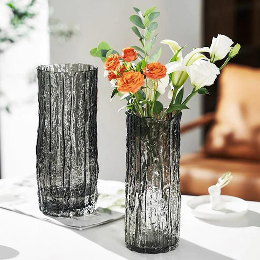 Modern dark glass vase