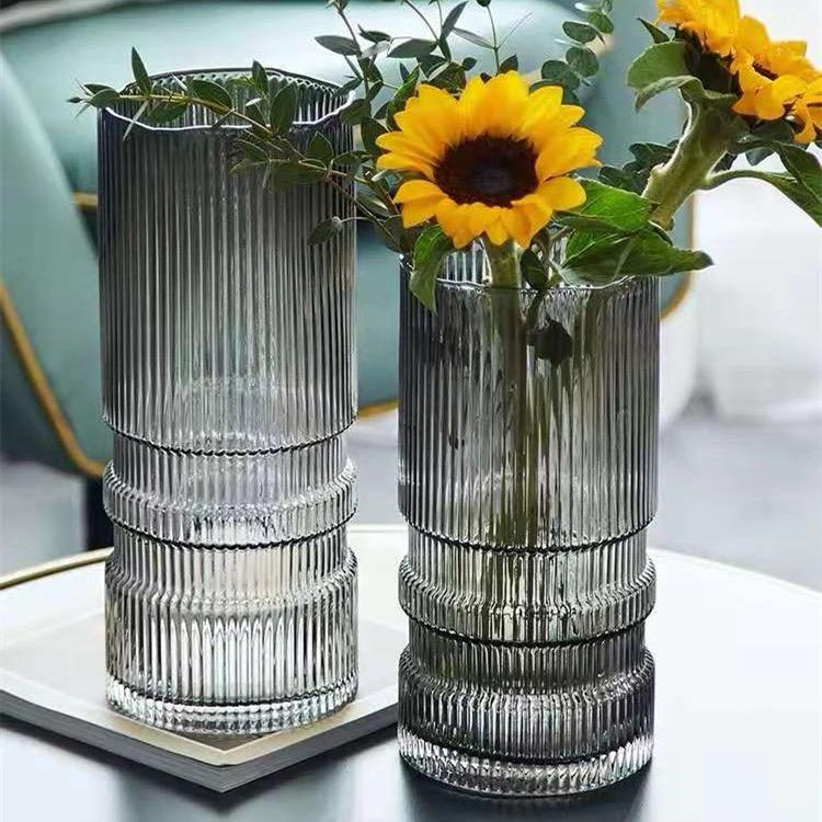 Modern creative dark  glass vase