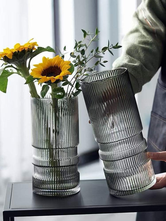 Modern creative dark  glass vase