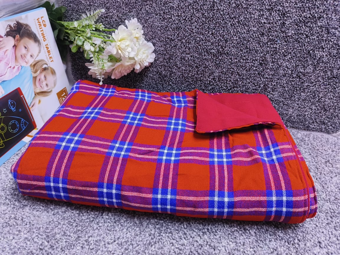 Maasai themed fleece blanket