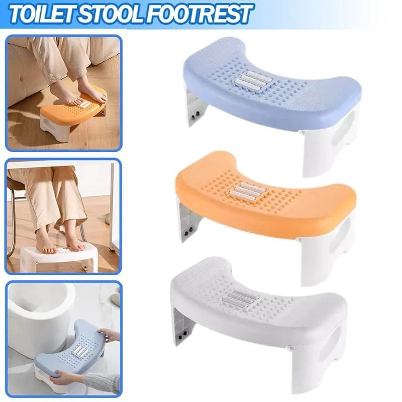 Foot rest toilet stool  with rollers