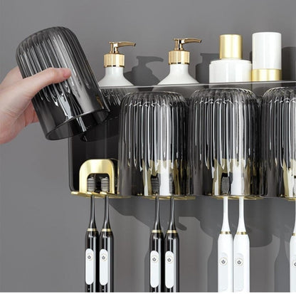 Acrylic Toothbrush and Toothpaste Dispenser