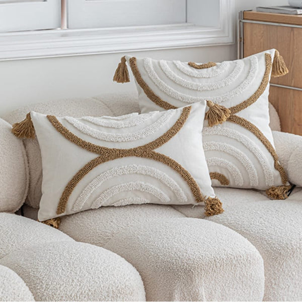 Throw Pillow Covers with Tassels