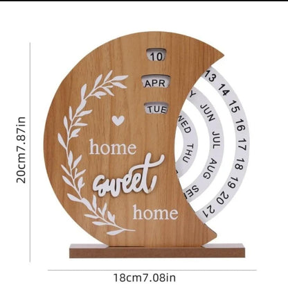 Wooden reusable calendar