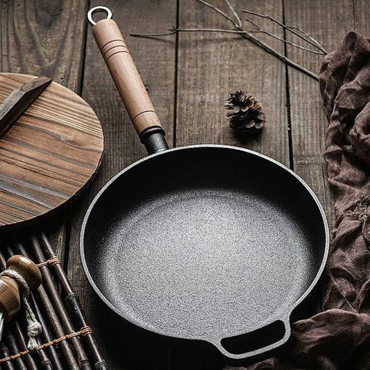 Thickened cast iron frying pan