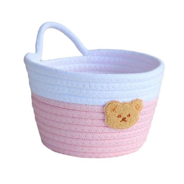 Handmade Bright-Colored  Cotton Rope Sundries Basket