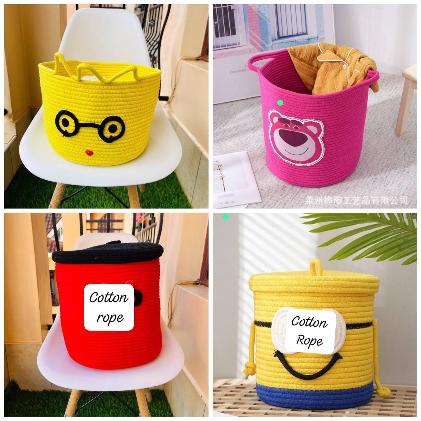 Kids cotton rope basket