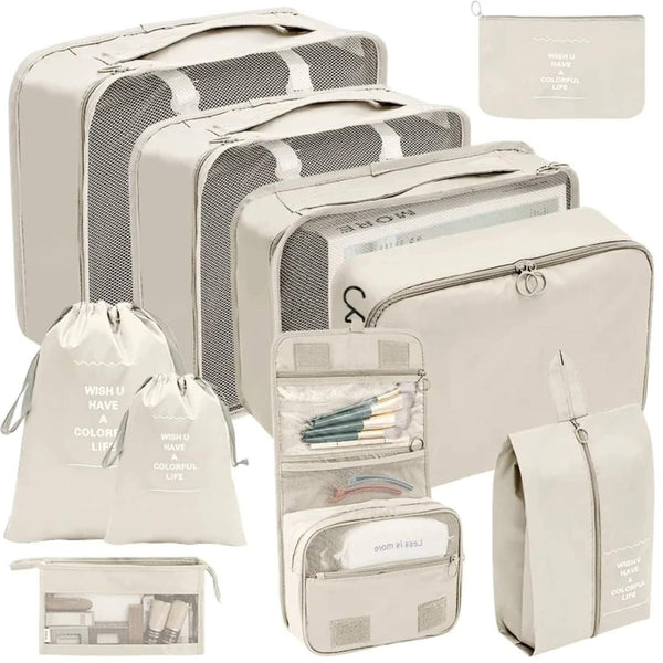 10-Piece Luggage Travel Suitcase Organizer Set