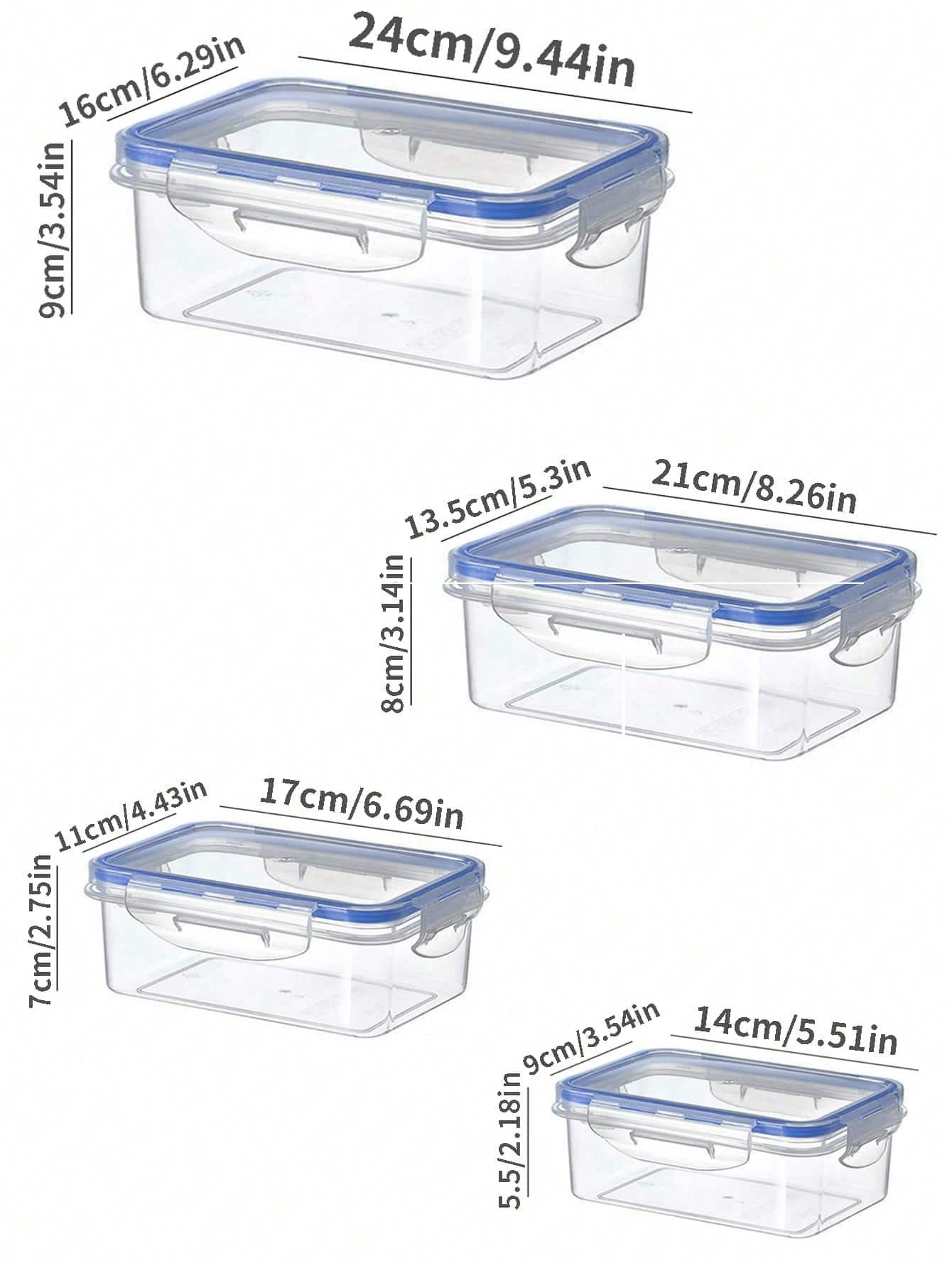 4 pcs set storage containers