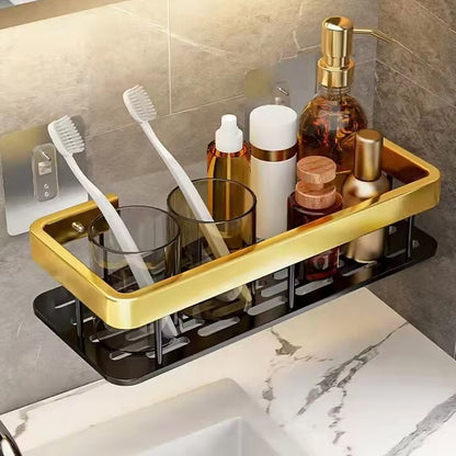 Wall mounted bathroom shelf