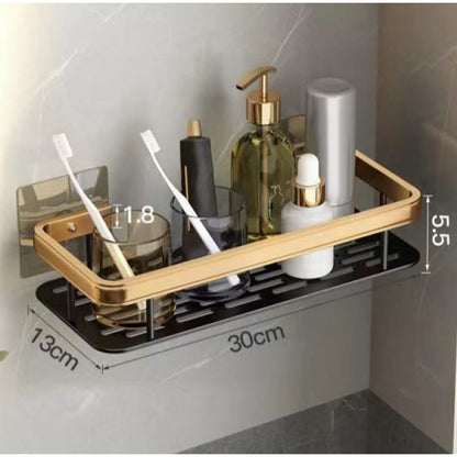 Wall mounted bathroom shelf