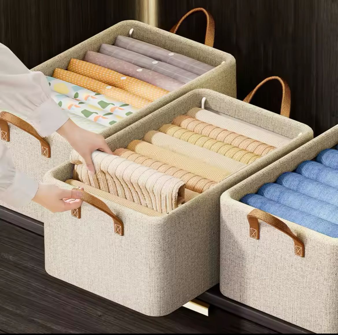 Foldable Hard Fabric clothes/closet organizer