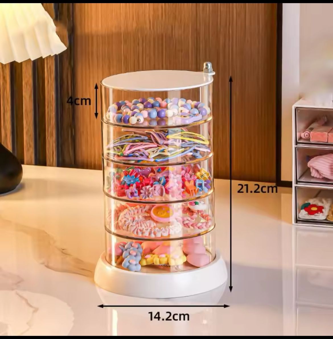 5layers Acrylic rotating Jewellery holder