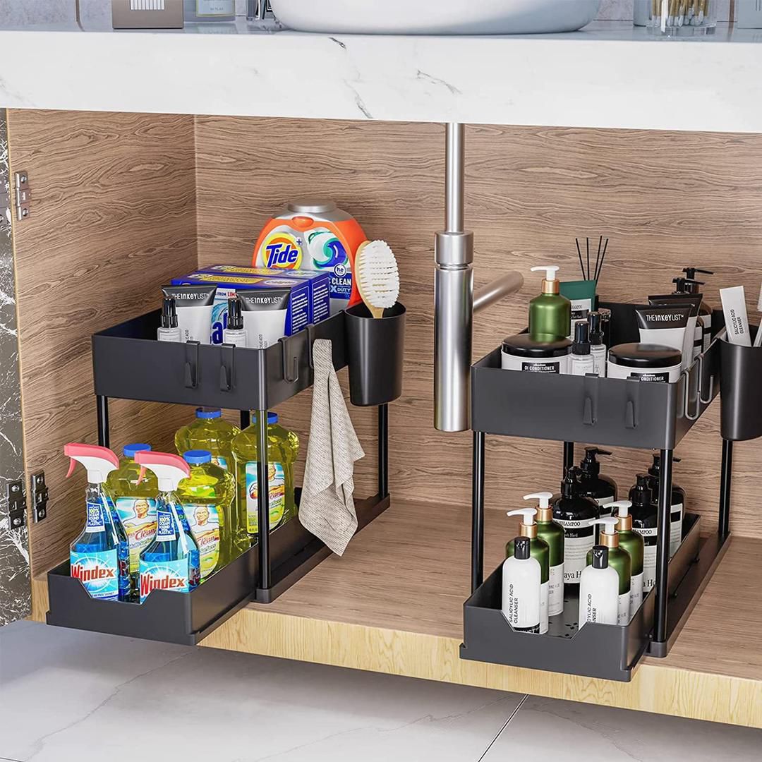 2 Tier Bathroom Storage Under Sink Organizers