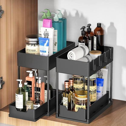 2 Tier Bathroom Storage Under Sink Organizers