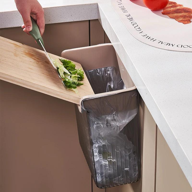 Kitchen cabinet door under sink dustbin