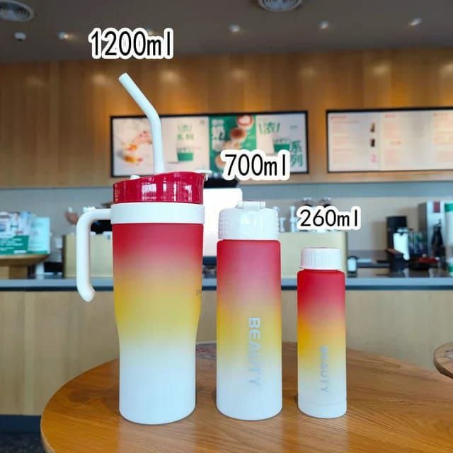 3pcs Frosted water bottle