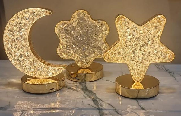 Rechargeable Crystal Geometric Table Lamp