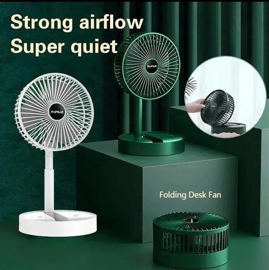 Telescopic Mini Foldable Fan Green only BlackNov