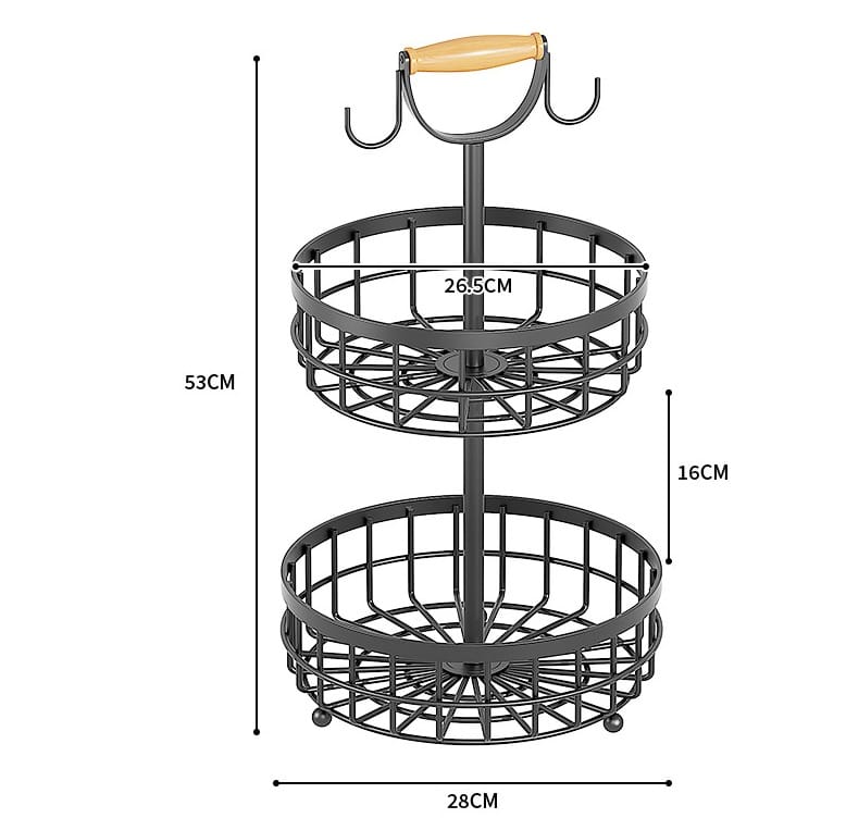 2-Tier Detachable Nordic Fruit/Vegetable Rack