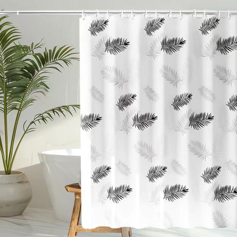 Shower curtains with hooks