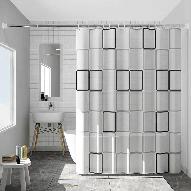 Shower curtains with hooks