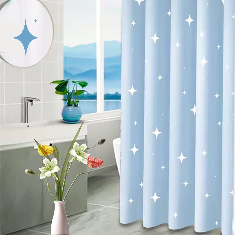 Shower curtains with hooks