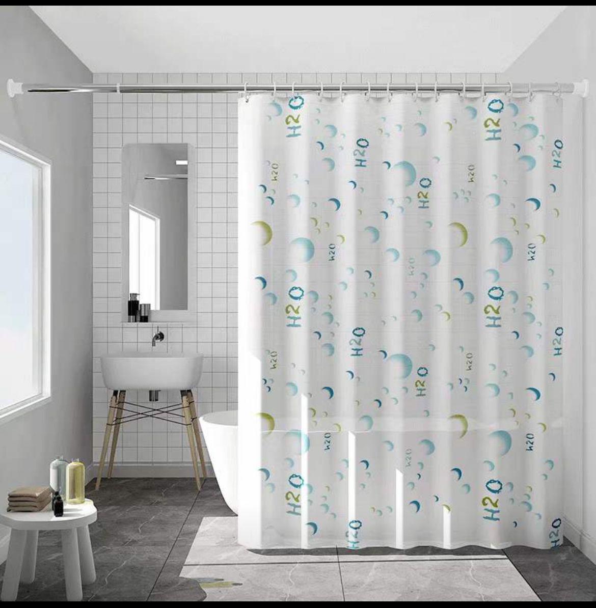 Shower curtains with hooks