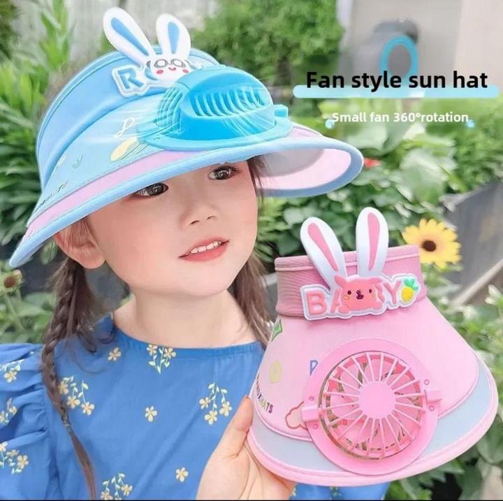 Kids summer hat with fan