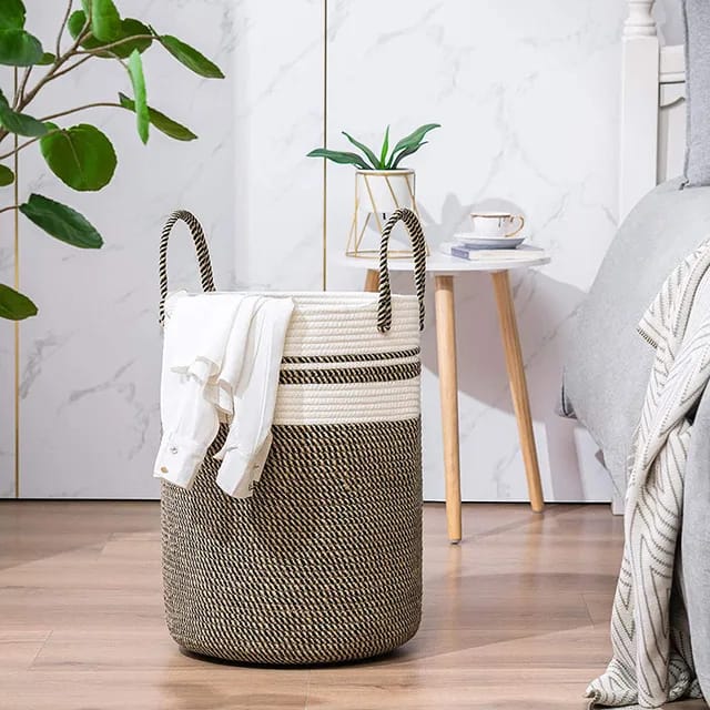 Cotton rope storage basket