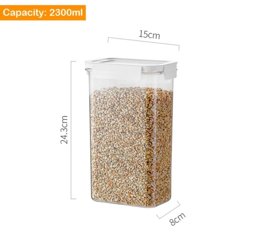 2300ml Stackable airtight acrylic cereal containers