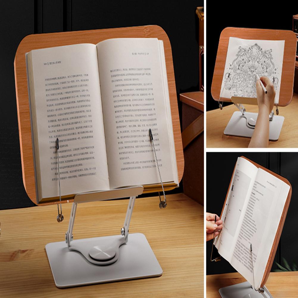 Adjustable book reading stand