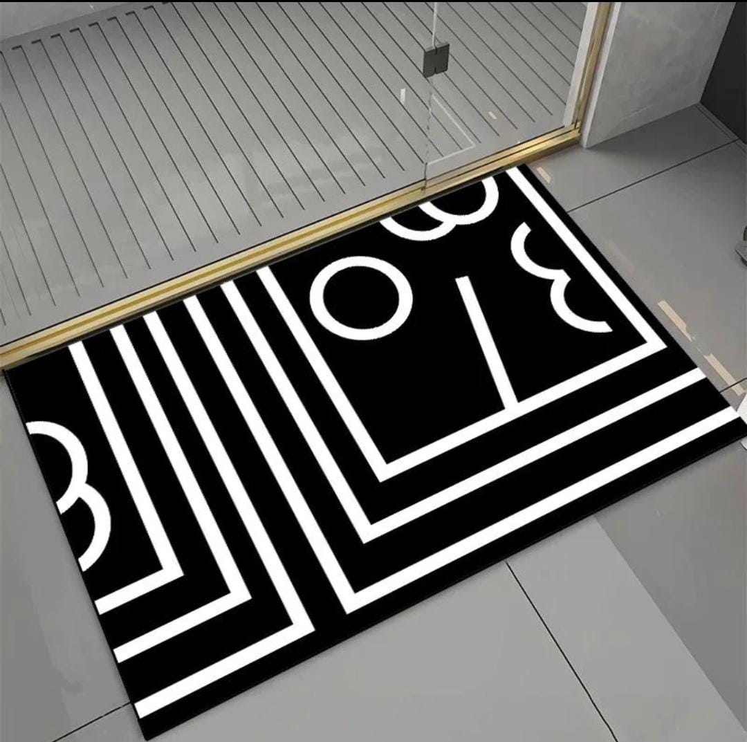 Absorbent pattern door/bath mat