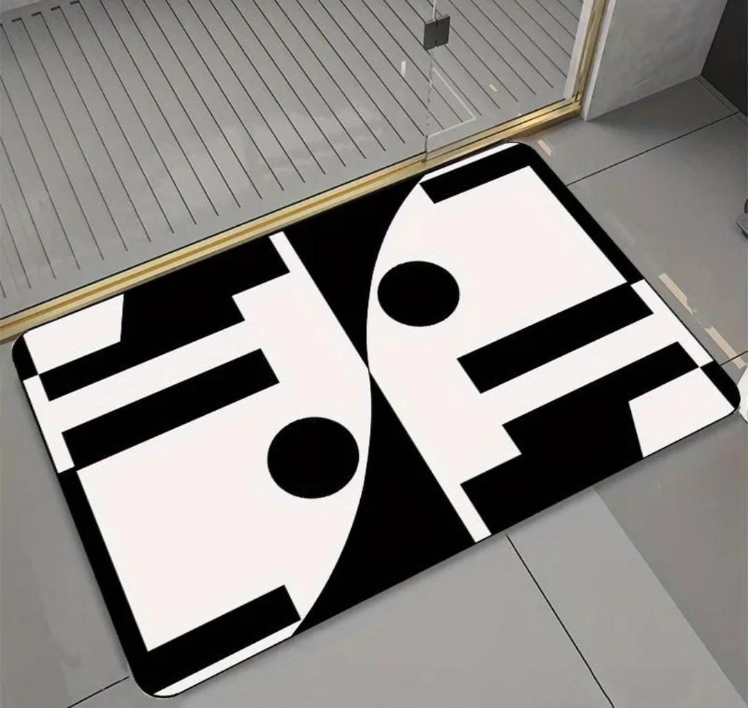 Absorbent pattern door/bath mat