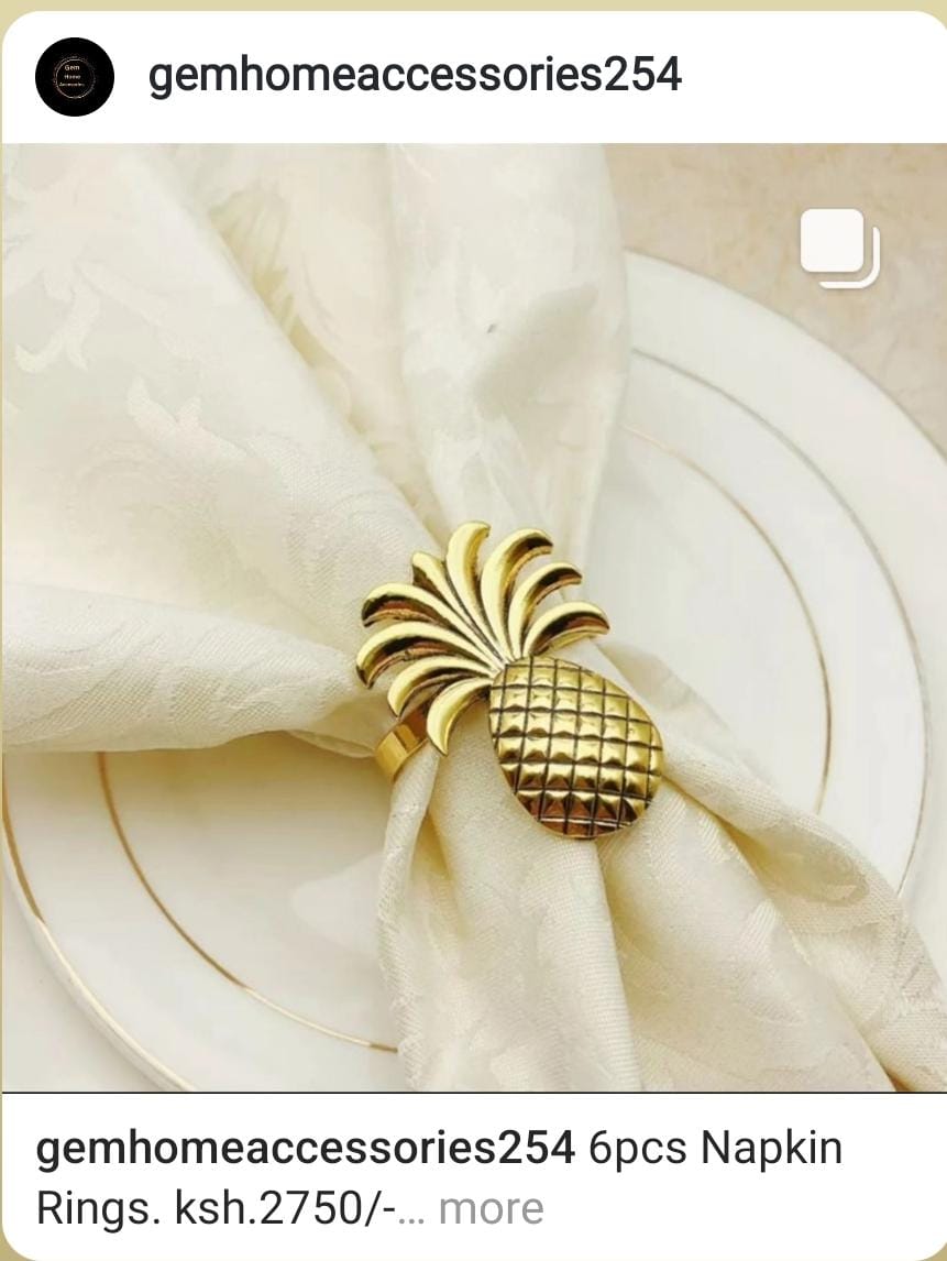 6Pc napkin rings