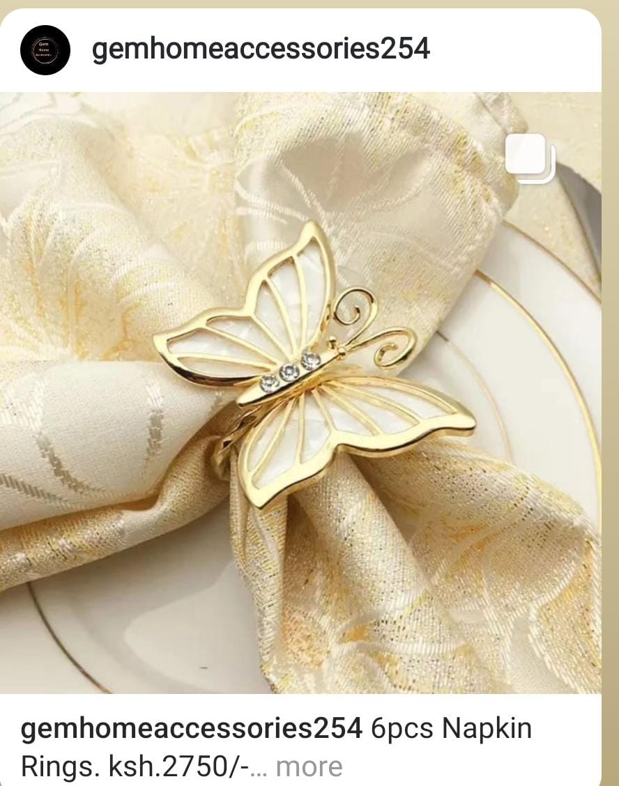 6Pc napkin rings