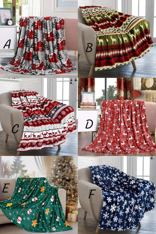 Christmas Fleece Throw Blanket