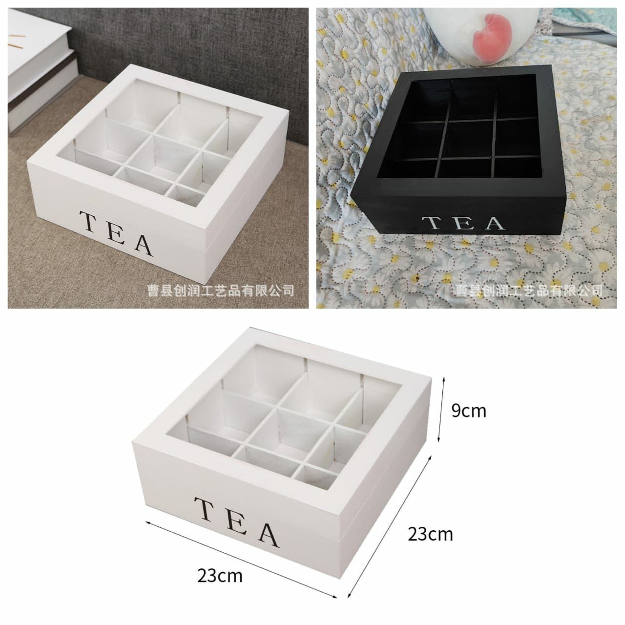 Bamboo tea bag organizer