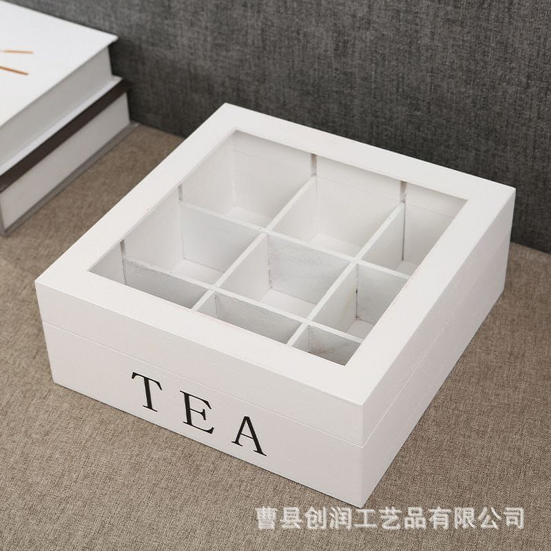 Bamboo tea bag organizer