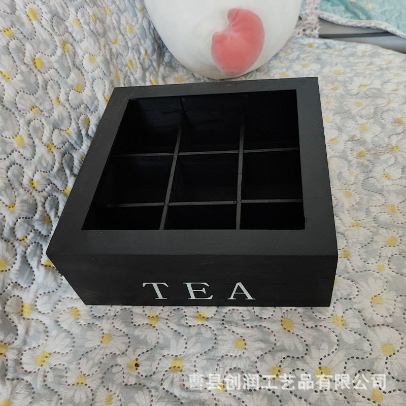 Bamboo tea bag organizer