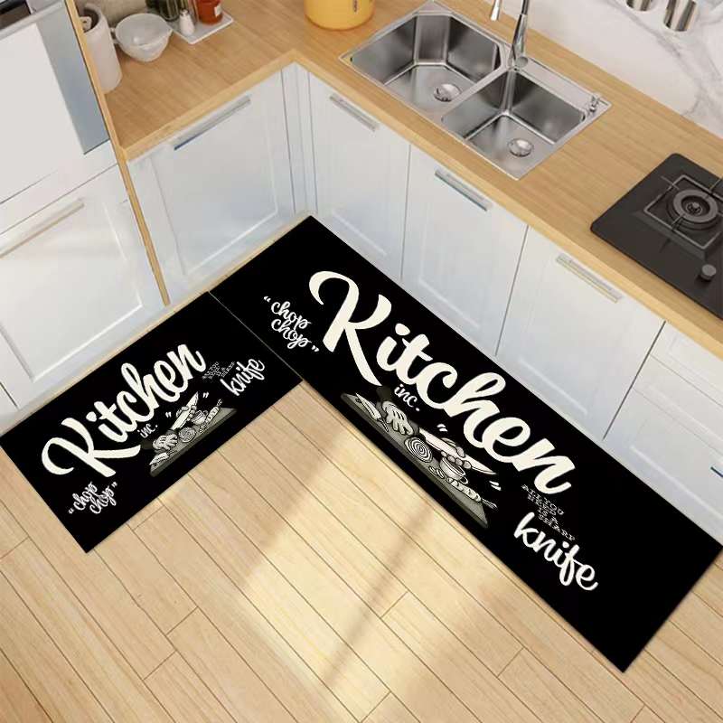 2pcs kitchen mats with rubber super non-slip underside