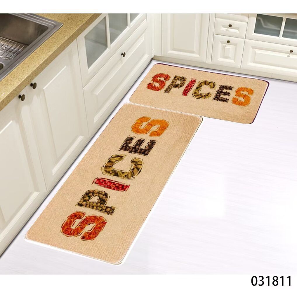 2Pc Kitchen mats with rubber bottom