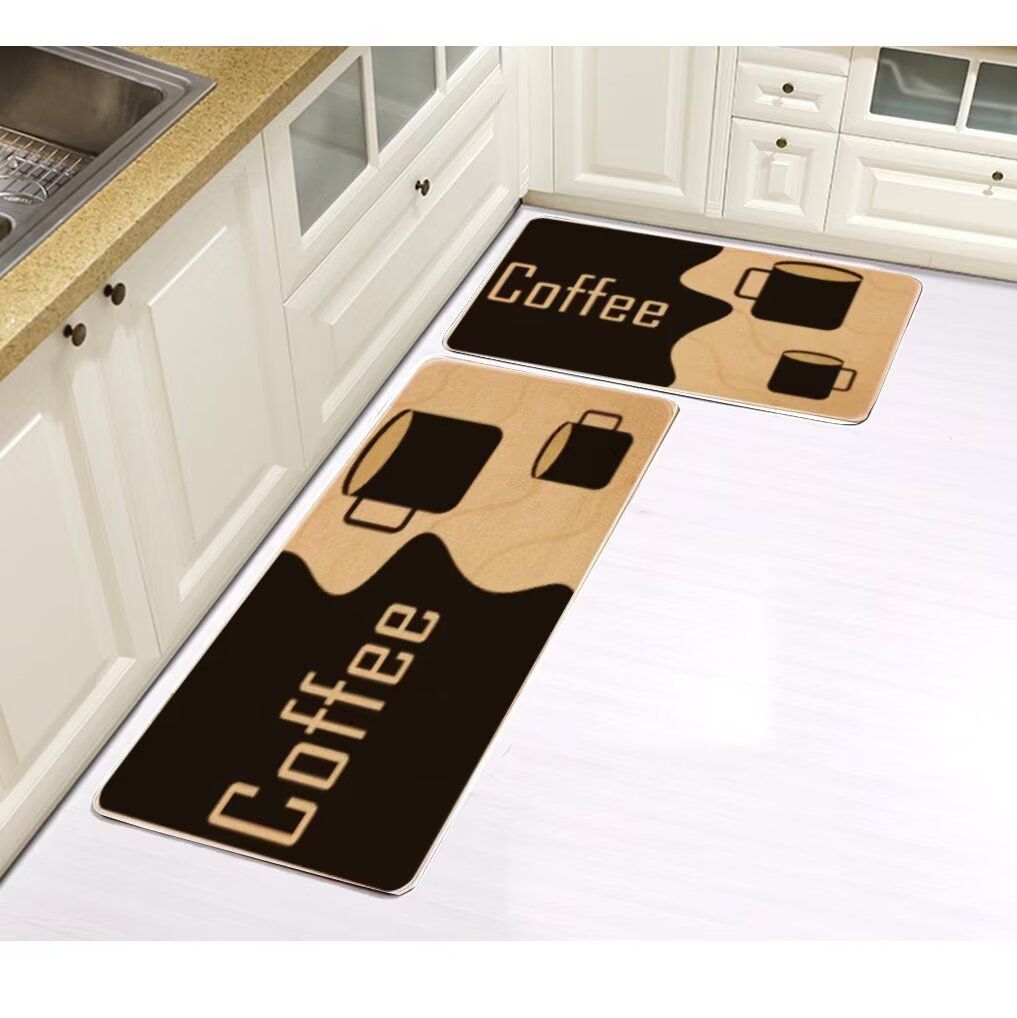 2Pc Kitchen mats with rubber bottom